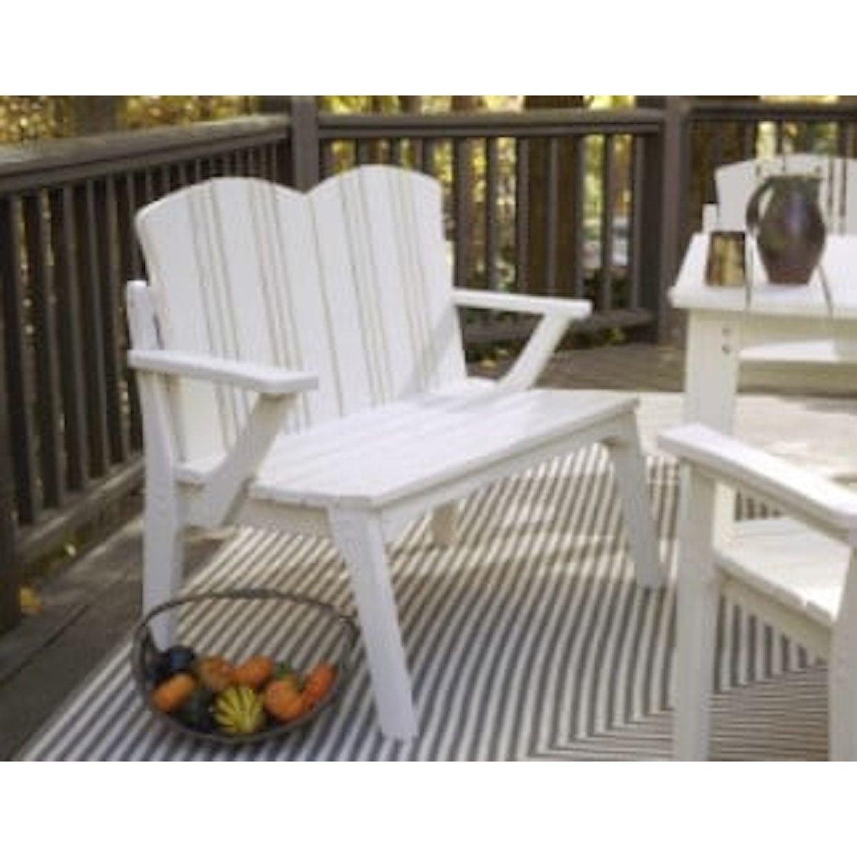 Uwharrie Chair The Carolina Preserves CAROLINA PRESERVES 2-SEAT BENCH W/ BACK