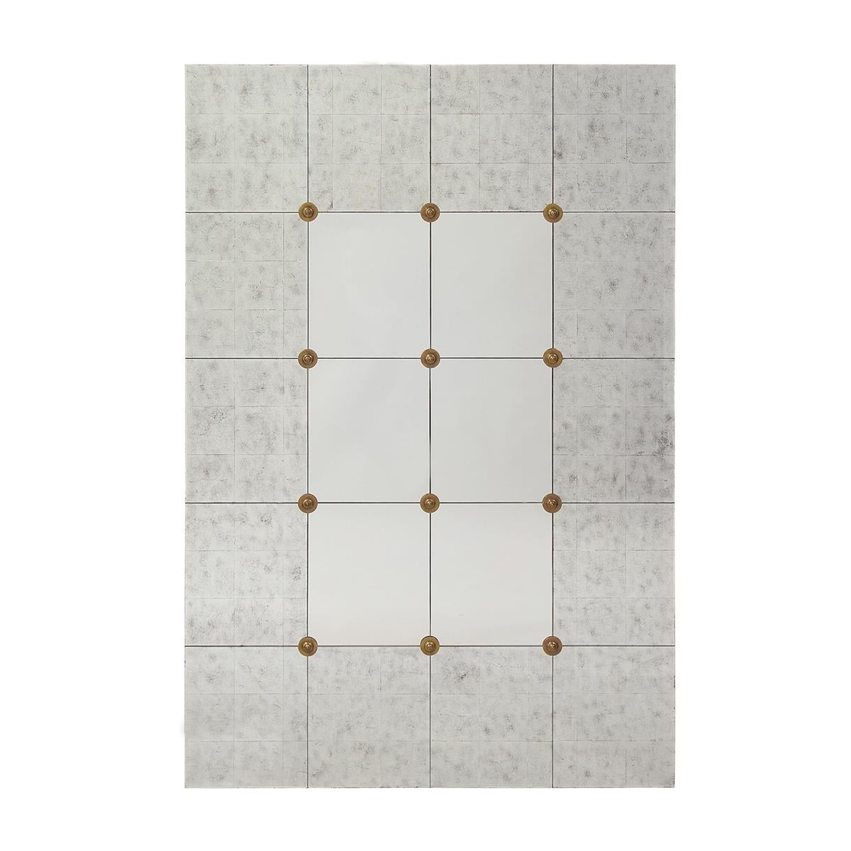 Modern Elliott Grid Portrait Mirror