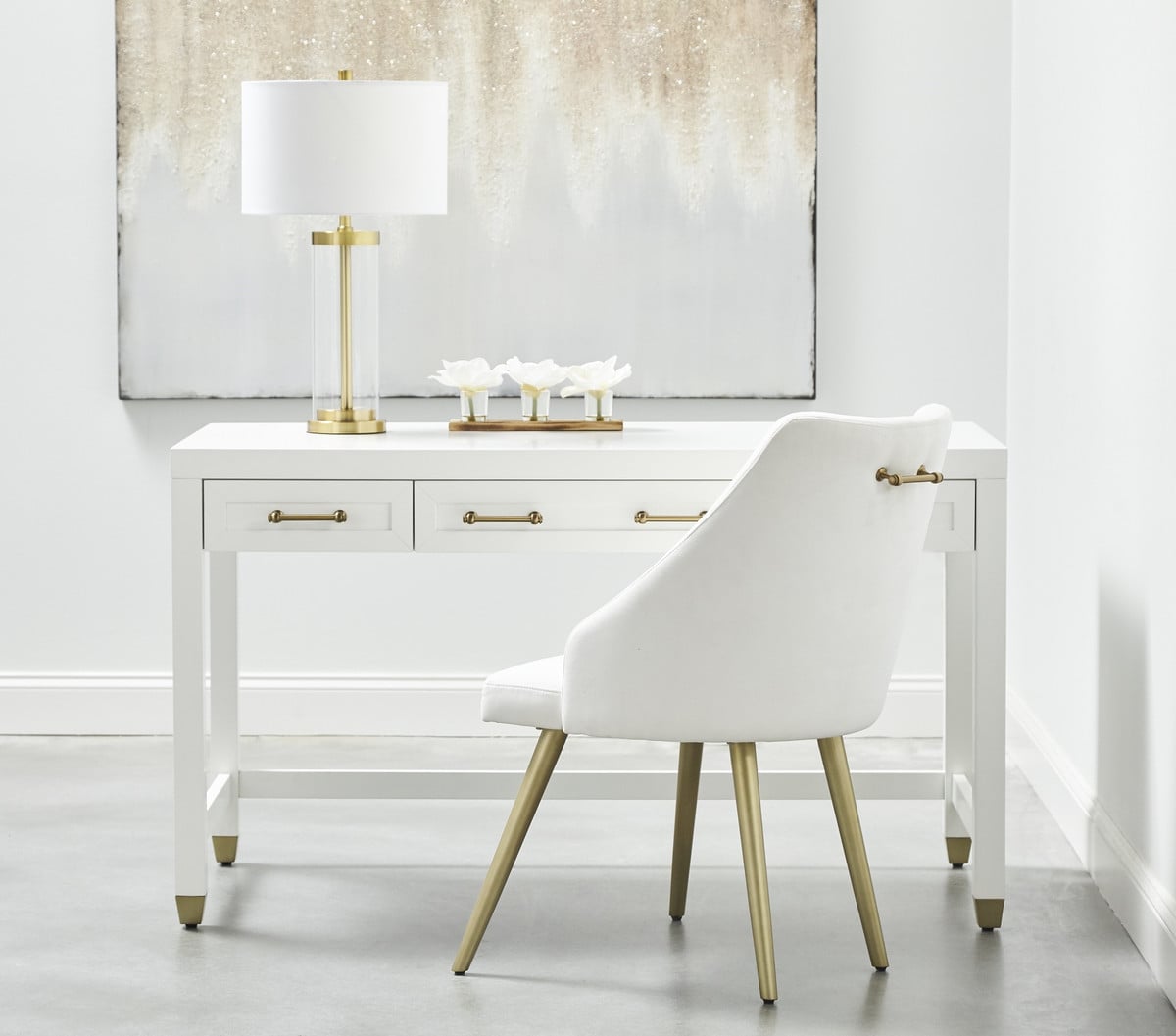 Essentials for Living Stella Stella Desk in Matte White