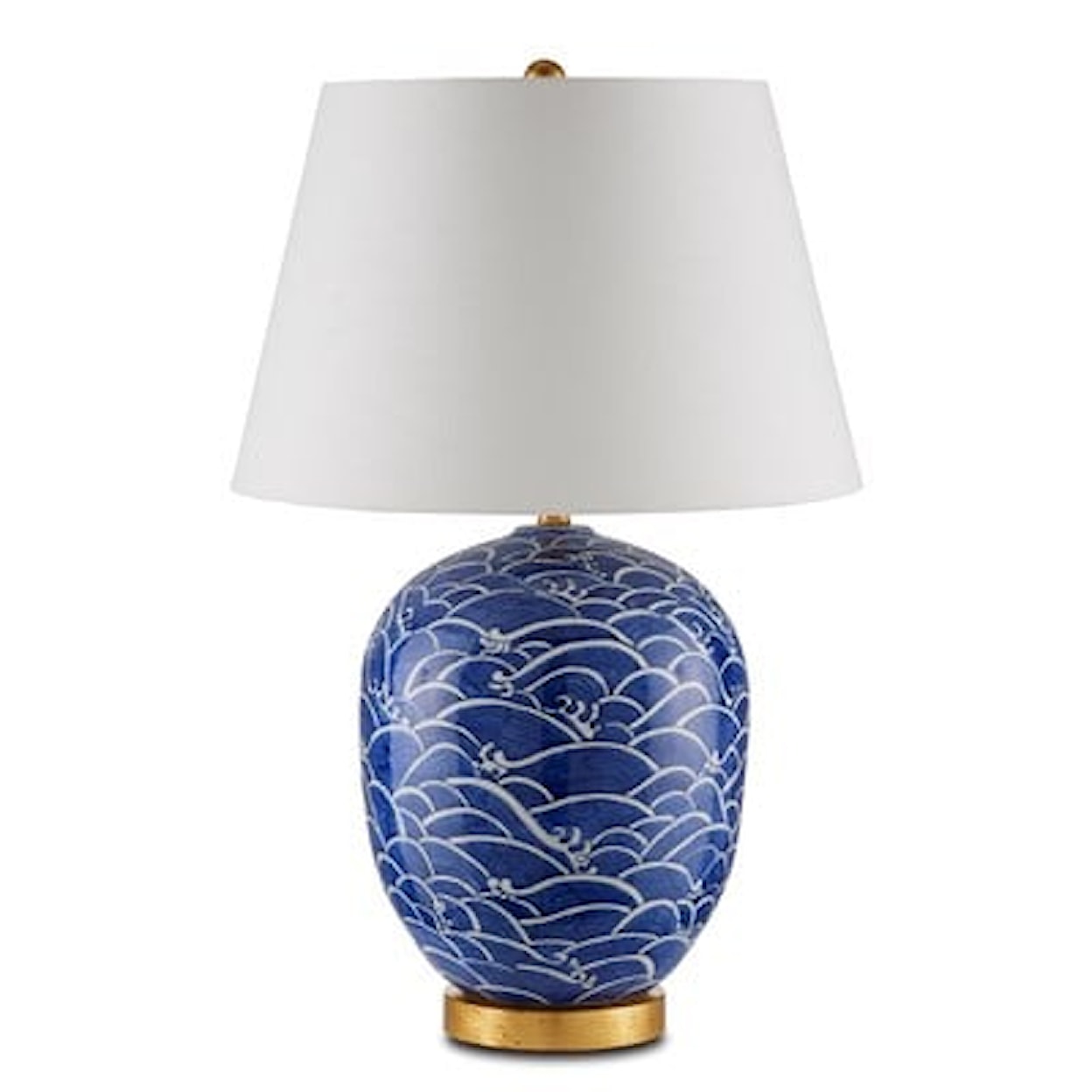 Currey & Co Lighting Table Lamps Nami Blue Table Lamp
