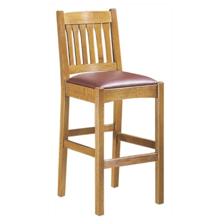 SLAT BACK BAR STOOL