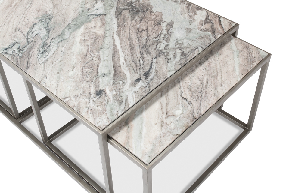 Sarreid Ltd Occasional Tables  Set/3 Nesting Tables-Marble