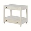 Oliver Home Furnishings End/ Side Tables WIDE, 2 DRAWER SIDE TABLE- DRIFT
