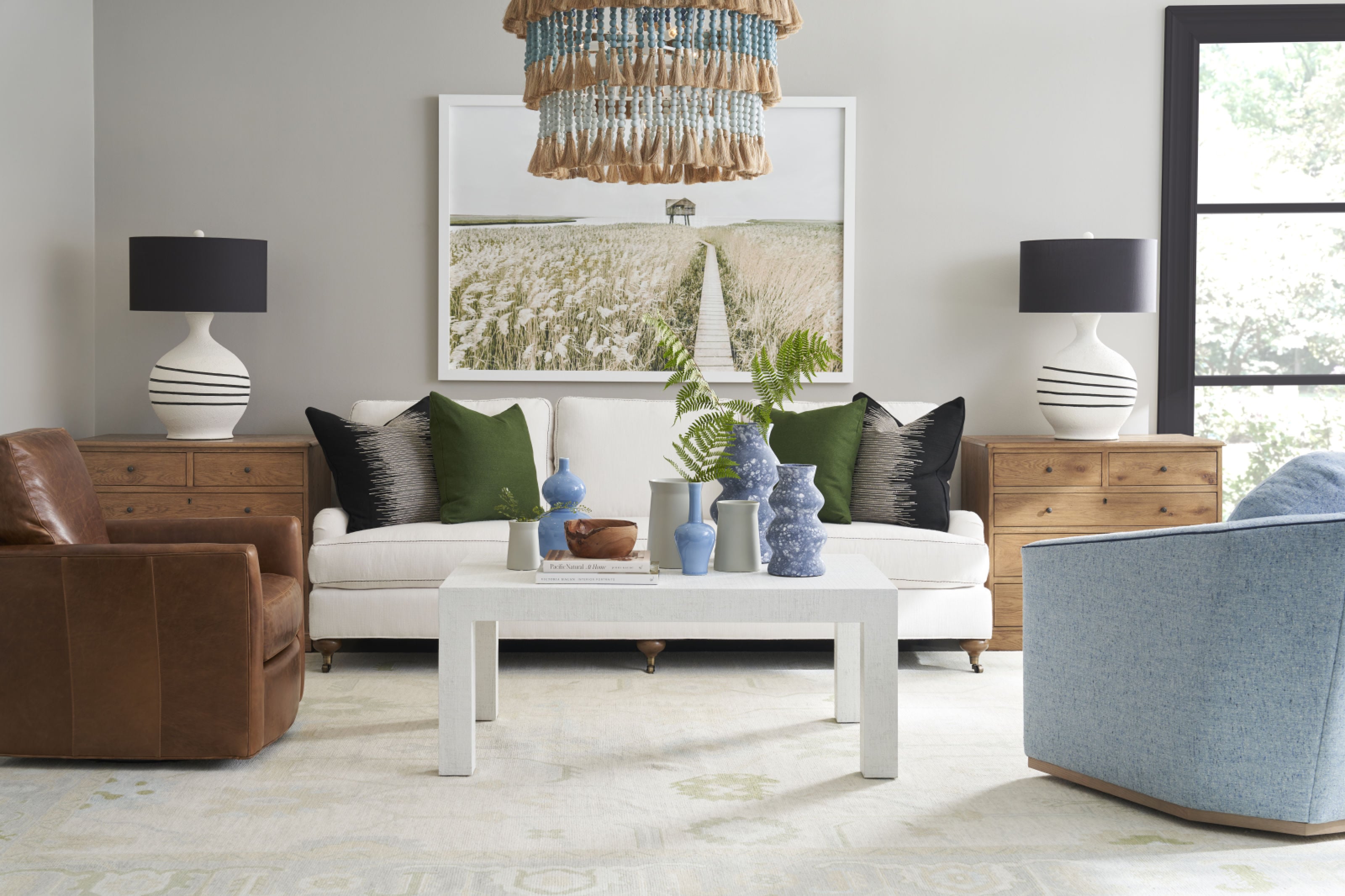 C.R. Laine Murphey Murphey Leather Swivel  Chair