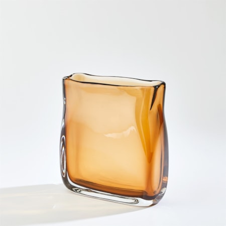 Soft Rectangle Vase-Dark Amber