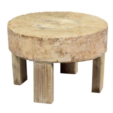 ALTA WHEEL END TABLE BLEACHED WHITE MEDIUM