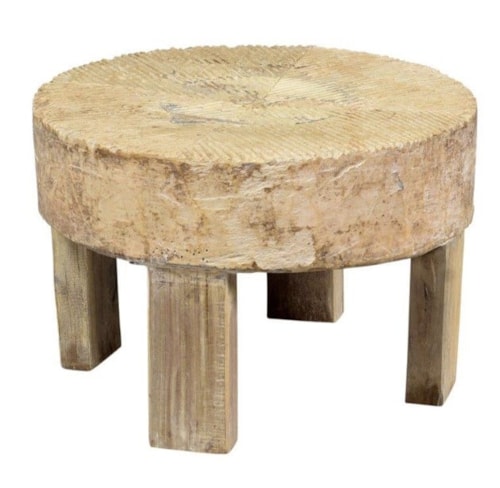 ALTA WHEEL END TABLE BLEACHED WHITE MEDIUM