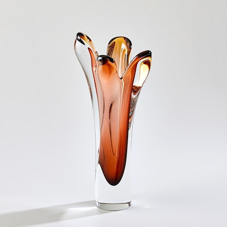 IRIS VASES-DARK AMBER