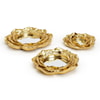 Two's Company Pretty Please Golden Fleur Set of 3 Sculpted Wall Decor
