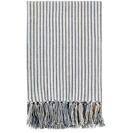 TC BALBOA BLUE/NATURAL THROW 50X70