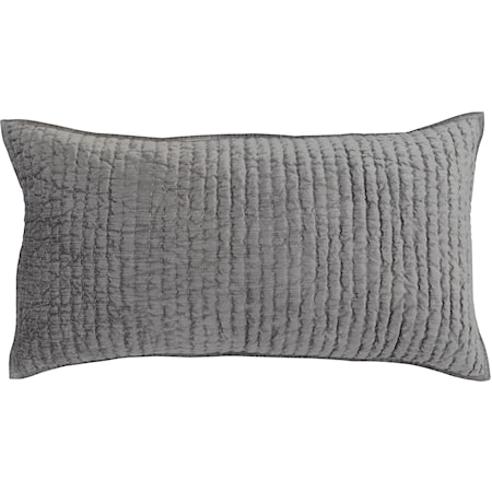 BARI VELVET GRAY KING SHAM