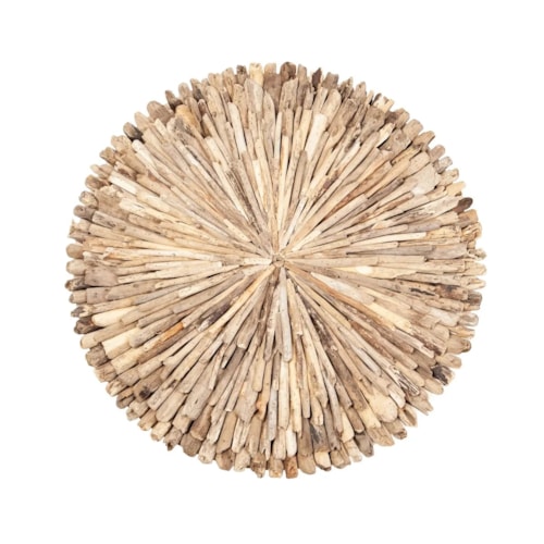 Natural Driftwood Wall Sculpture, Round - La