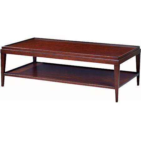 RECTANGLE COFFEE TABLE W/ LIP TOP- CHOCOLATE