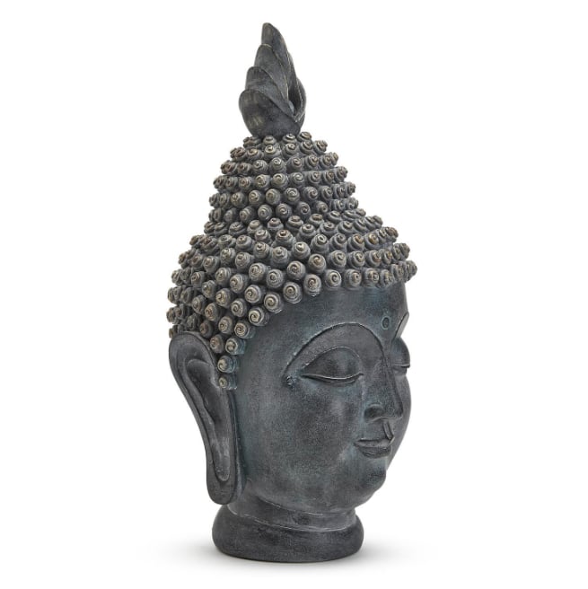 Two's Company Natural Living Meditating Buddha Head Statue