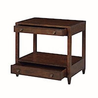 WIDE, 2 DRAWER SIDE TABLE- COUNTRY