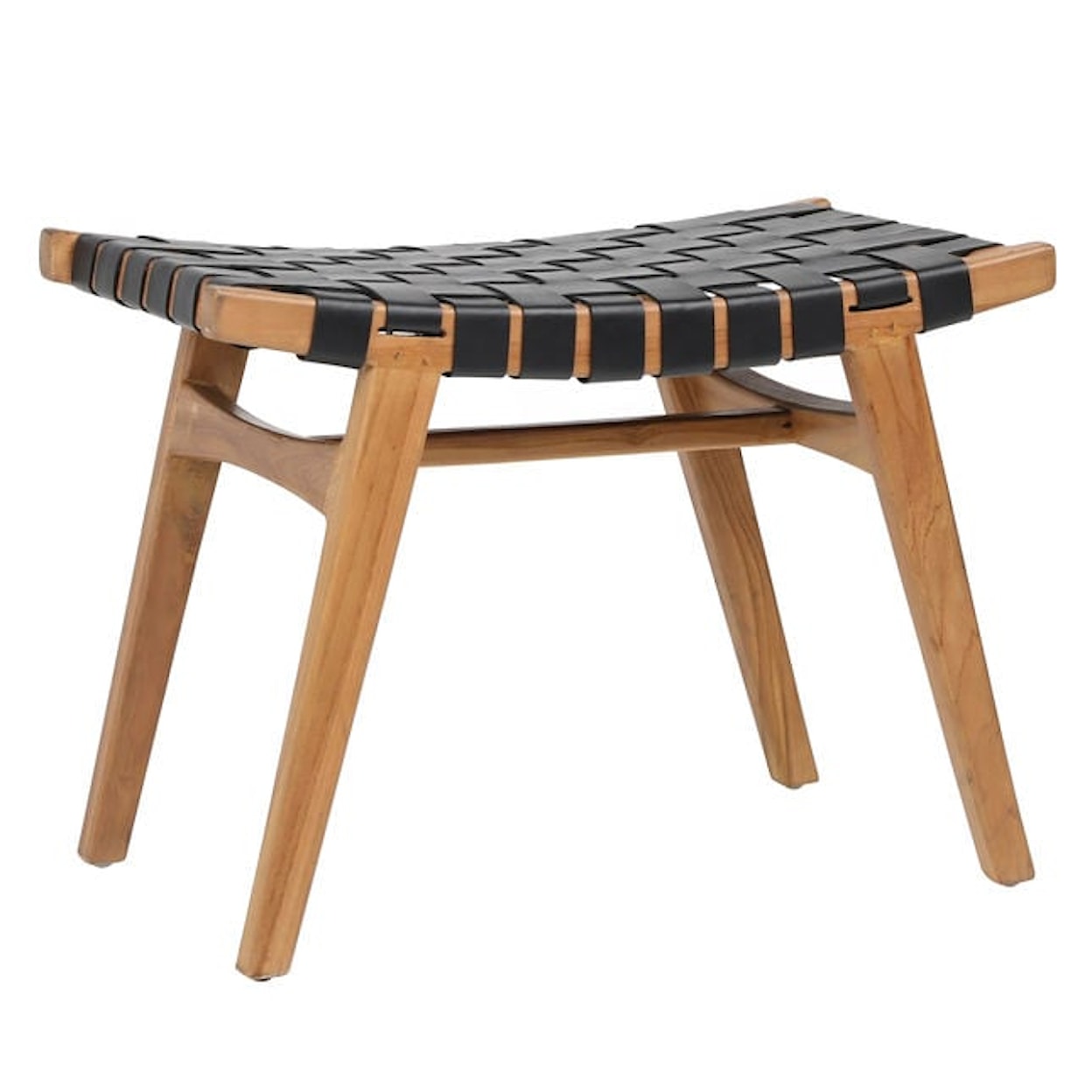 Dovetail Furniture Dovetail Accessories Camila Stool W/ Natural Wood Frame