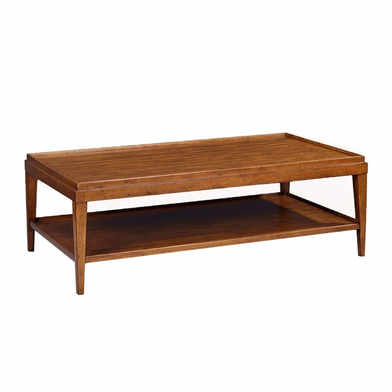 Oliver Home Furnishings Coffee Tables RECTANGLE COFFEE TABLE W/ LIP TOP- RUSTIC