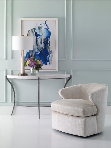 Ambella Home Collection Upholstery Scoop Swivel Chair