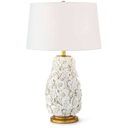 Southern Living Porcelain Flower Table Lamp