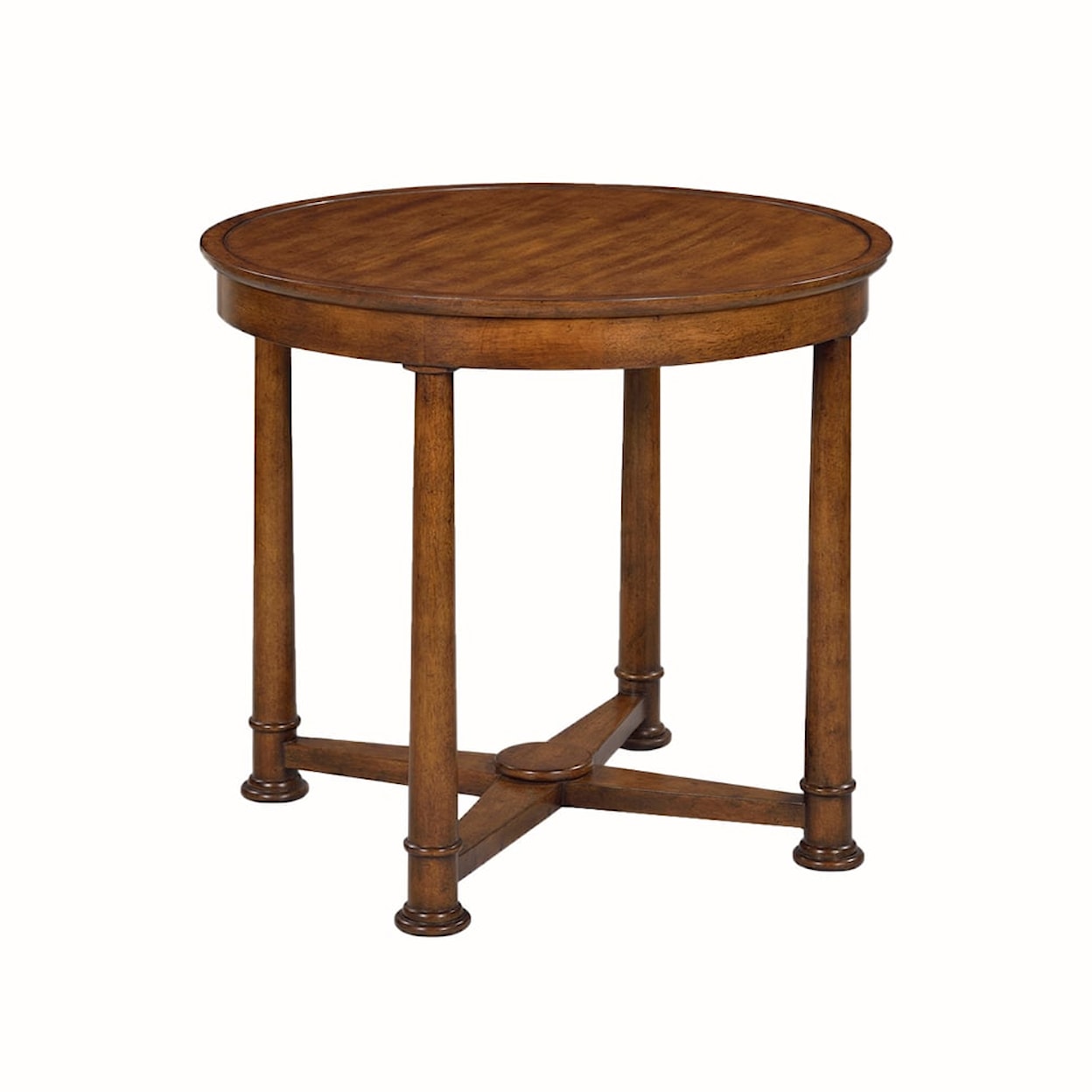 Oliver Home Furnishings End/ Side Tables OGEE EDGE, ROUND SIDE TABLE- RUSTIC