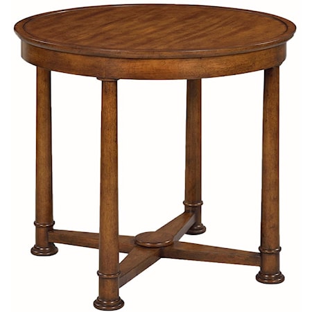 OGEE EDGE, ROUND SIDE TABLE- RUSTIC