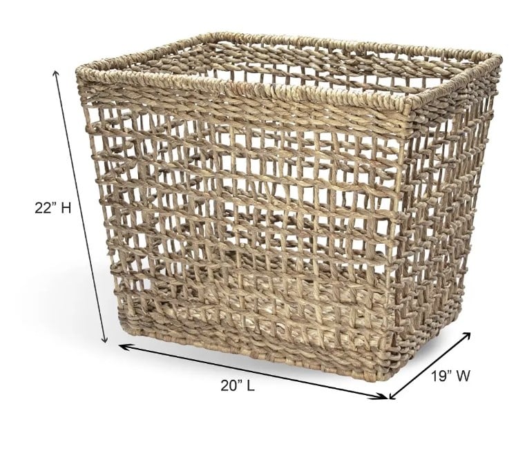 Ibolili Baskets and Sets B838 SHIP KNOT LAUNDRY BASKET, RECT