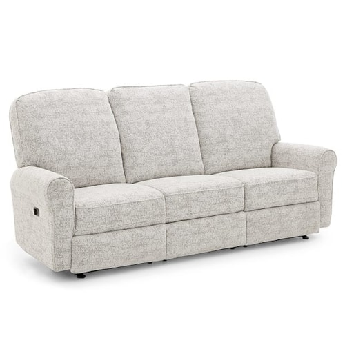 Transitional Power Reclining Space Saver Sofa with USB Port