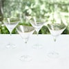 Global Views Glass Ware S/4 HAMMERED MARTINI GLASSES