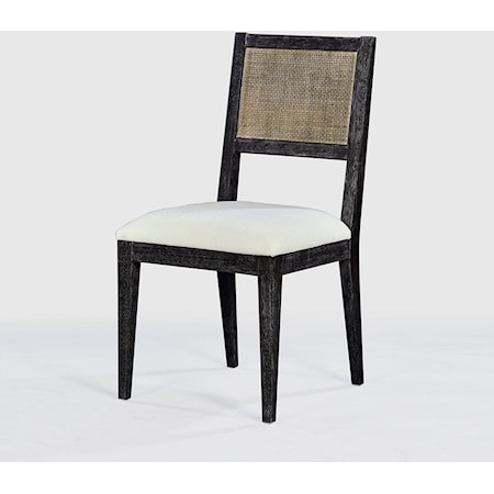 CANE BACK DINING CHAIR- MIDNIGHT