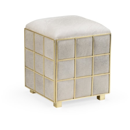 SQUARE HIDE STOOL