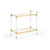 Wildwood Lamps Bars & Bar Carts Boulevardier Bar Cart- Clear & Gold