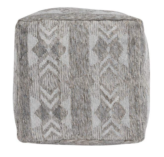 Classic Home Floor Cushions PERFORMANCE CARAVAN GRAY MULTI POUF