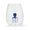 Two's Company Coastal Octopus Icon Stemless Wine Glass
