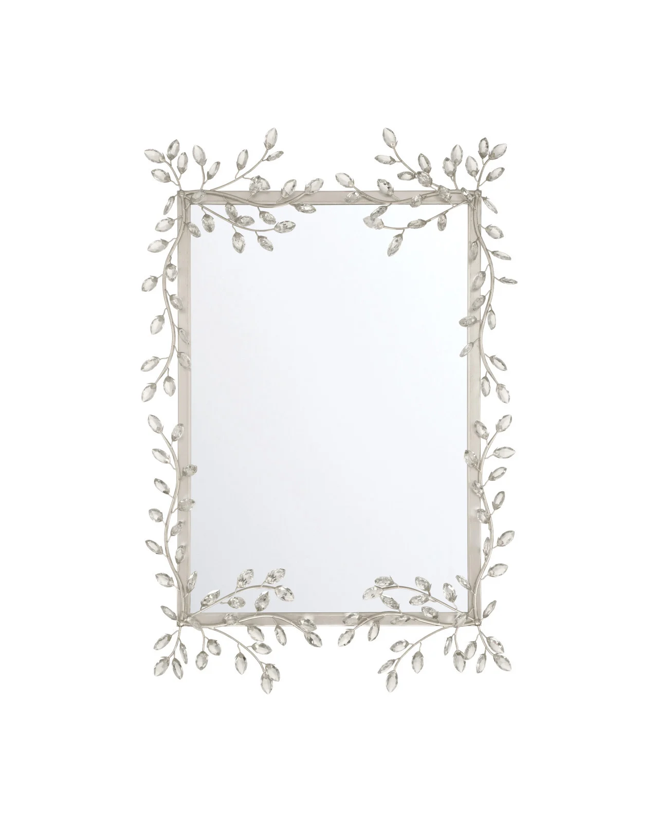 Forget-Me-Not Silver Rectangular Mirror
