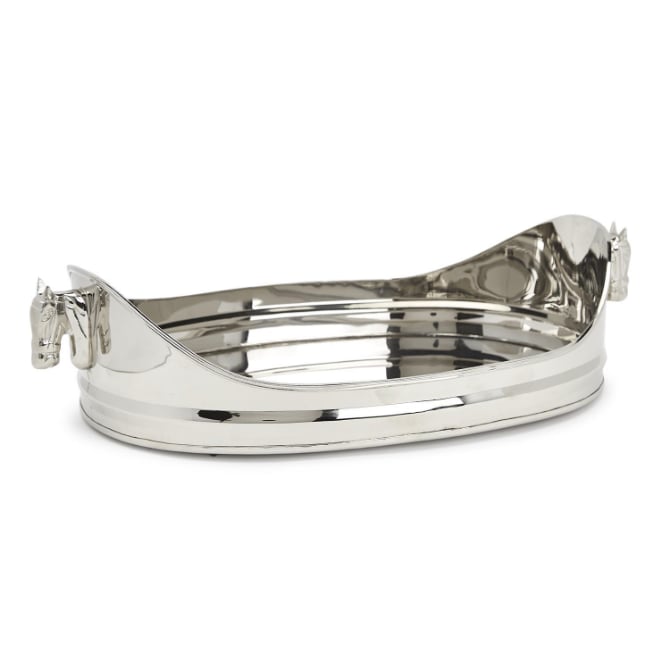 Two's Company Horse Country Thoroughbred Horse Handles Gallery Tray