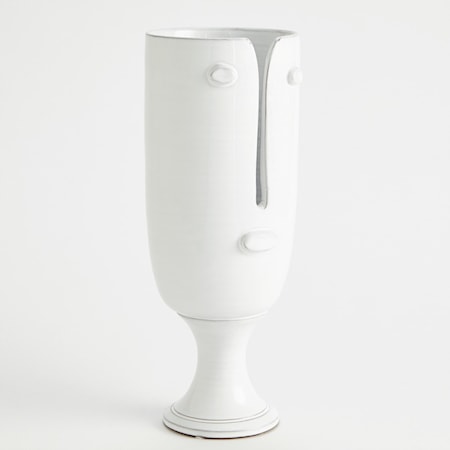 Long Nose Vase-White-Lg