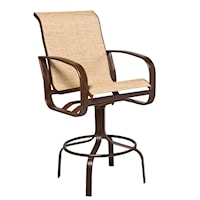 Cayman Isle Sling Swivel Bar Stool