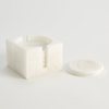 Global Views Accents S/8 Alabaster Coasters w/Holder