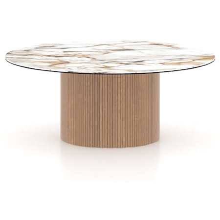 ROUND SHELL TOP ILLUSION COFFEE TABLE