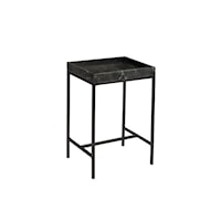 Vargo Side Table in Black Marble