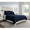 Classic Home Bedding BARI VELVET OCEAN BLUE KING QUILT