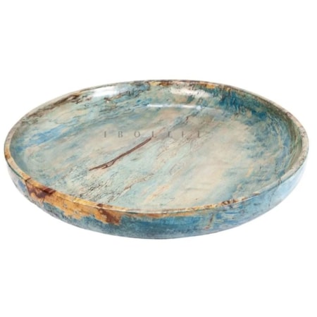 MIAMI BLUE ROUND PLATTER- LARGE