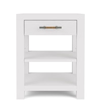 Contemporary 1-Drawer Nightstand with Dual USB Charging Ports