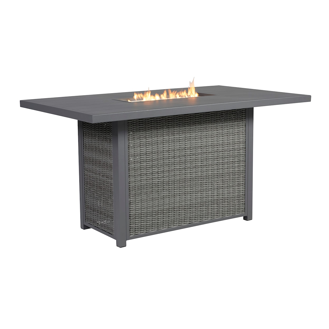 Signature Design by Ashley Palazzo Outdoor Bar Table with Fire Pit