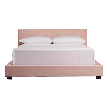 Twin Upholstered Bed in Blush
