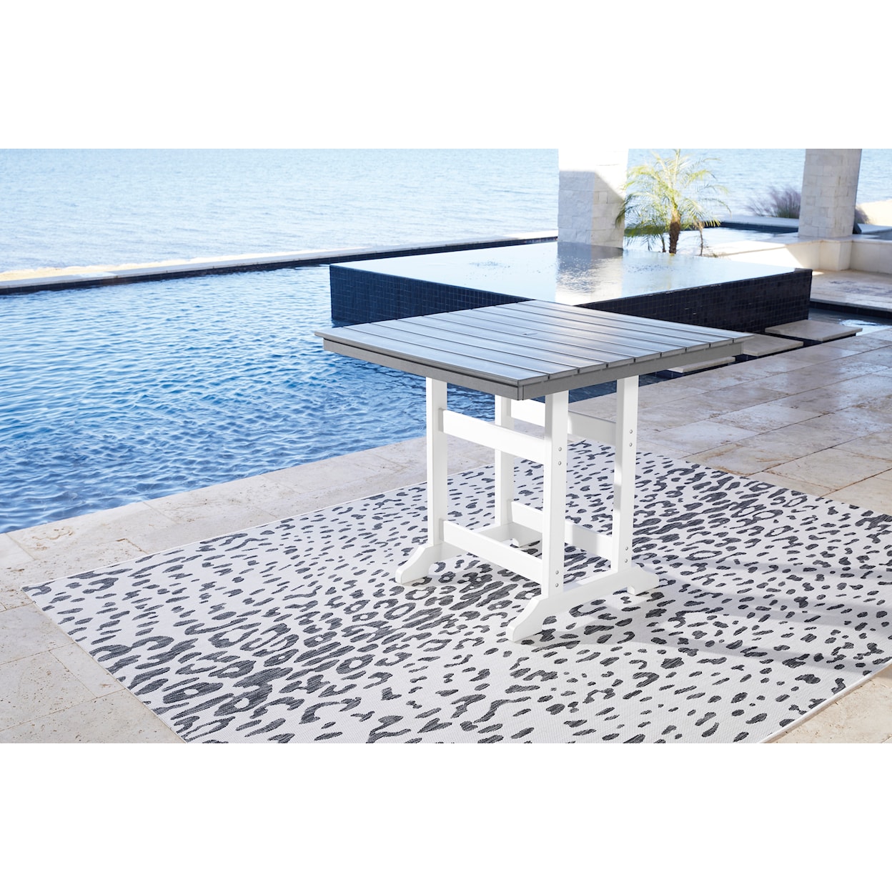 Signature Design by Ashley Transville Outdoor Counter Height Dining Table