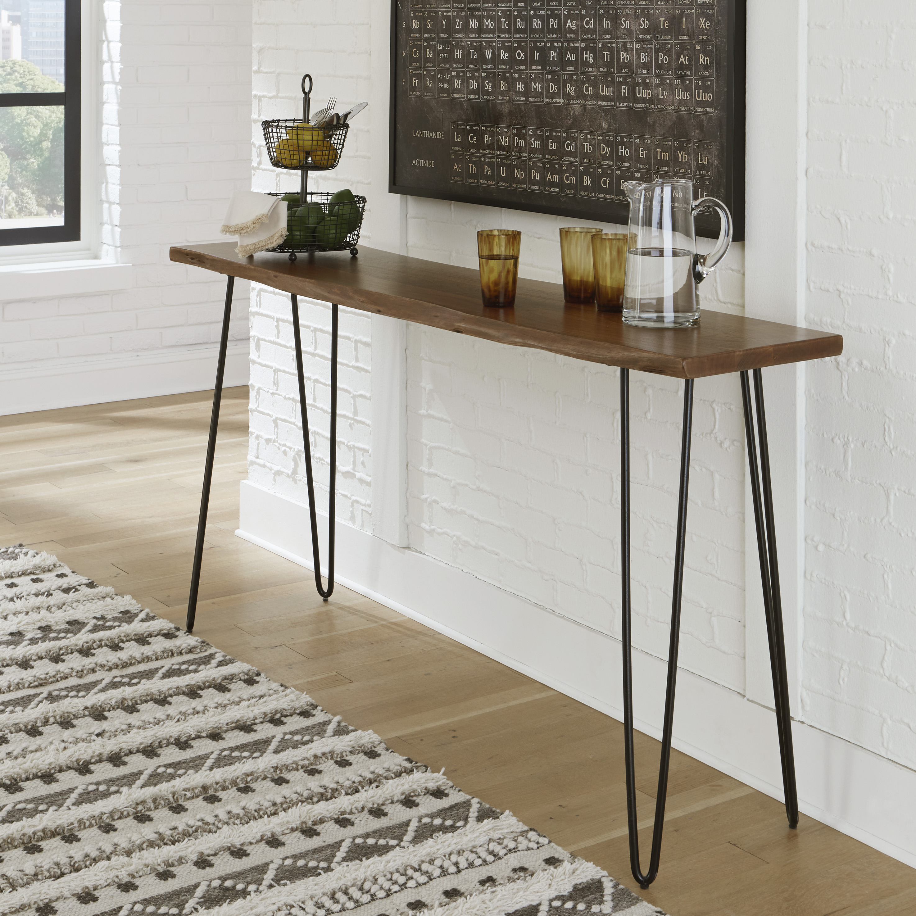 Counter height dining discount table metal legs