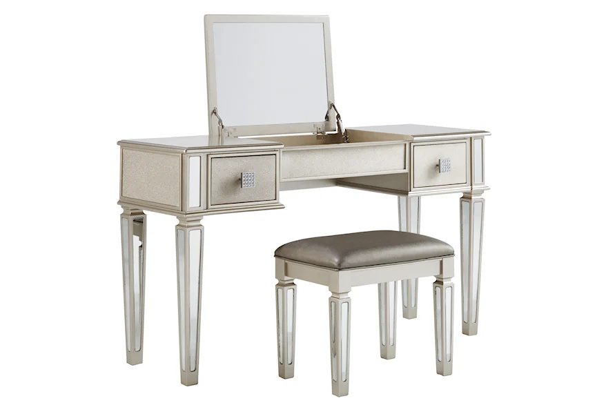 Lonnix Vanity with Stool by Signature Design by Ashley at Furniture Fair - North Carolina
