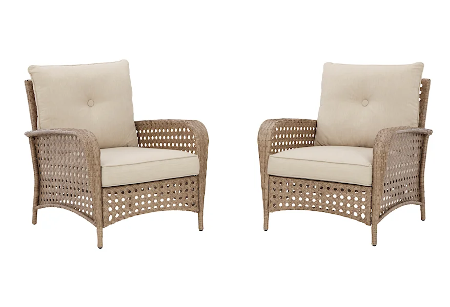 Braylee Set of 2 Lounge Chairs with Cushion by Signature Design by Ashley at Esprit Decor Home Furnishings