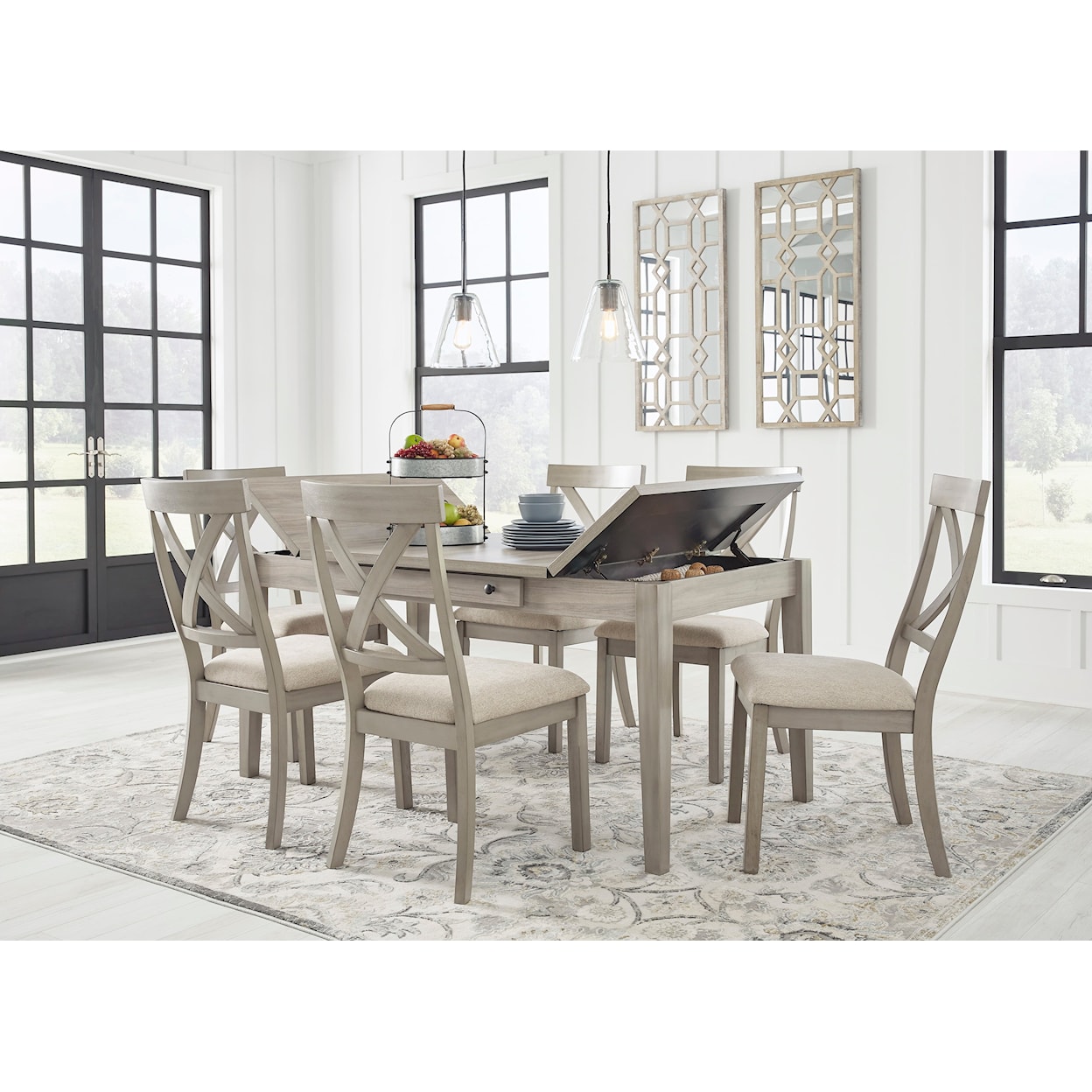 Michael Alan Select Parellen 7-Piece Table and Chair Set